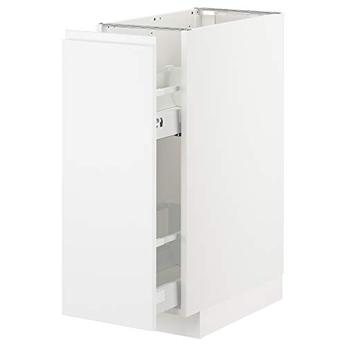 METOD base cabinet/pull-out int fittings, 30x60 cm, white/Voxtorp matt white