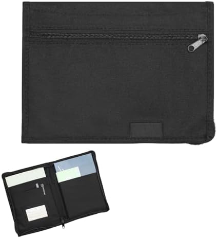 Porte-documents A5 Pour Voiture Noir AMSGANK - Organisateur Boîte à Gants Multi-compartiments Pour Papiers, Reçus, Cartes