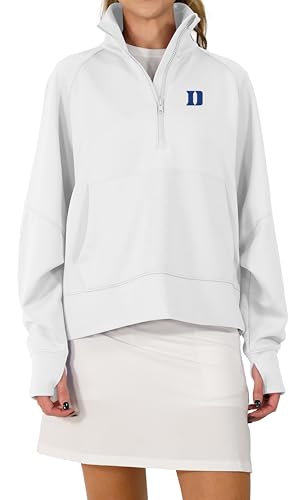 Columbia Duke Univ Golf Womens Wickhams Hills Pullover White