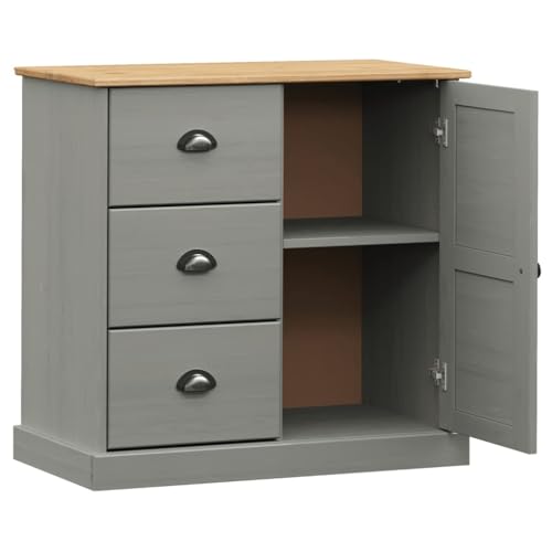 Aparador VIGO gris pino 78x40x75cm solución de orden exterior 6
