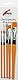 KREUL 723032 - Universalpinsel Synthetics Set, für Hobby, Schule und Kunst, 3 Flachpinsel in den Größen 6, 12 und 16 sowie 2 Rundpinsel in den Größen 4 und 8