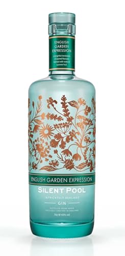 SILENT POOL - Ultra Premium Gin - English Garden Expression - Award-Winning Crafted In England - Fresh Floral Balanced - Smooth & Elegant - To Enjoy Over Ice - Ultimate Gin Gift - 43% ABV - 70 cl