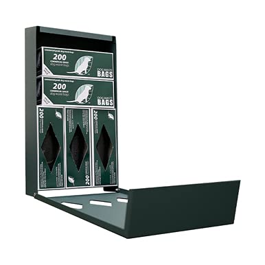 ZERO WASTE USA - Rust Proof Aluminum Dog Waste Dispenser - Free 400 Waste Roll Bags - 10-Year Warranty - Over 500k Sold in USA (Matte Green) - Thumbnail 5