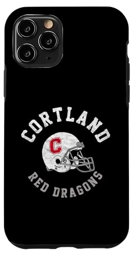 SUNY Cortland Red Dragons Retro Football 80's Distressed �X�}�z�P�[�X iPhone 11 Pro �p