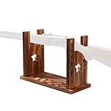 Waffenständer aus Massivholz, Rustikaler Gewehrständer mit Verdickter Basis, Waffenaufbewahrungshalter Waffenhalter für Gewehre, Langwaffen, Waffen und Sammlerstücke