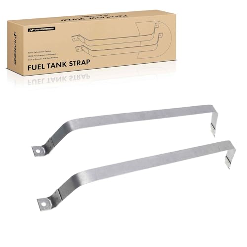 Image of A-Premium Fuel Tank Straps Compatible with Ford E-100 E-150 250 E-350 Econoline Club Wagon Behind Rear Axle with 22 Gallon Tank 2-PC Set