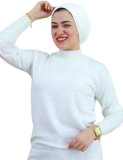 تربون حريمي أبيض، قطعة رأس نسائية عصرية، قماش قطني، مقاس موحد، نمط كاجوال، للارتداء اليومي