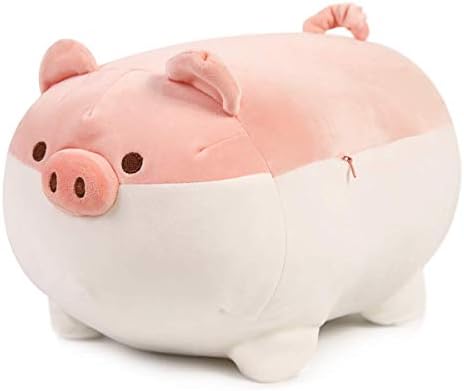 ARELUX 15.7" Stuffed Animal Pig Plush Pillow,Soft Piggy Anime Plushies Japanese Cuddle Pet Throw Pillow,Kawaii Plush Toy Gifts for Boys Girls Kids Birthday