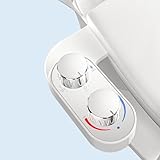 COSYLAND Bidet Hot and Cold Water - Water Pressure Adjustable Bidet Attachment for Toilet with Sanitary and Feminine Wash Mode - Quick Installation Jet Spray with Self-Cleaning Dual Nozzles