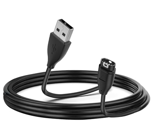 Chargeur Cable Compatible avec Garmin Venu/Venu 2/Venu 2S/Venu SQ 2/VenuSQ/Vivoactive 3, Garmin Fenix 6 6S 6X Pro, 5 5S 5X Plus, 7 7S 7X, 3.3ft Câble de Charge (Noir)