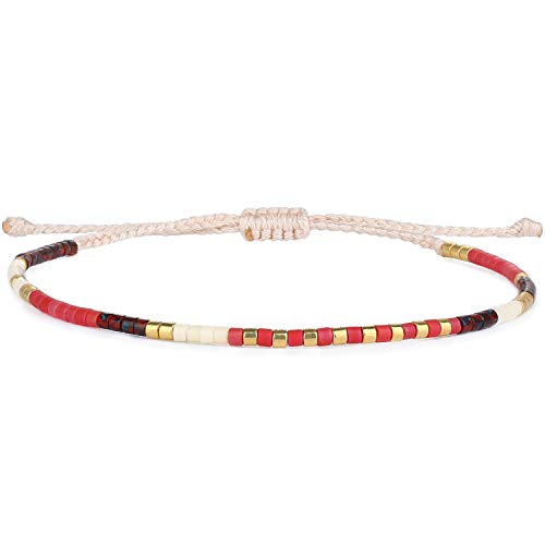 Image of KELITCH Boho Women Crystal Shell Beaded Friendship Bracelets Handmade Strand Bracelet Bangles Jewelry