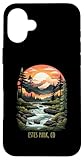 estes park, colorado, stati uniti, scenico, montagna, tramonto, retro, stile custodia per iphone 16 plus