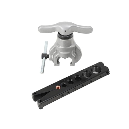 Lfhelper Tubing Flaring Tool Kit Tubing Pipe 6 Dies Pipe Flaring Tool Set ?6/8/10/12/16/19mm, Flaring Bar Flaring Cone, Flaring for Aluminum Soft Copper