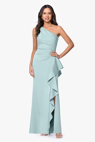 Image of Xscape Women's Off The Shoulder Sequin Floral Lace Overlay Formal Gown with Sweetheart Neckline