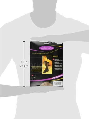 Image of GABRIALLA Sheer Graduated Compression Knee High Stockings 3 Pack (20-22 mmHg) H-160: Small Beige