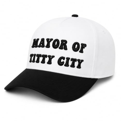 Vintage Funny Trucker Hat for Women-Mayor of Titty City Hat