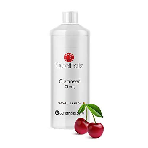 Cleaner/dégraissant pour ongles 1000ml - Parfum Cerise-Cherry/Nettoyant pour les ongles en gel/Nail Cleaner/Dégraissant spécial pour vernis en gel - Outlet Nails