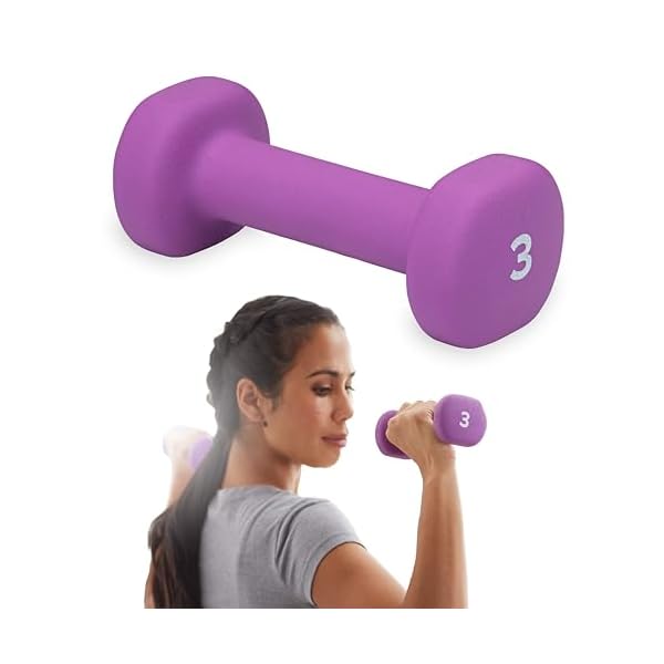 Gaiam Dumbbell Hand Weight (Sold in Singles) - Neoprene Coated Exercise & Fitness Dumbbell for Home Gym Workouts and Strength Training - Free Weights for Women and Men