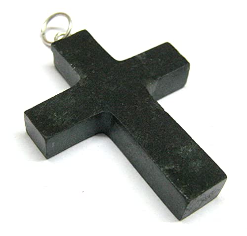 Noir Tourmaline Pierre précieuse Pendentif Croix Cristal Guérison