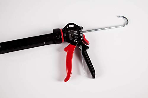 Red Devil Pistola de calafetagem extrema de 22,86 cm 3989 - proporção de impulso 26:1, preta