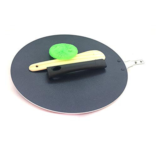 Aluminum Non-Stick Roti Pan Frying Pan Chapati Pan Indian Chapati Tawa Concave Aluminum Tava Griddle Crepe Pan Frying Pan For Omelette Pan Paratha Pan Roti Tava Aluminum Chapati Pan(285 Mm) #TOP4