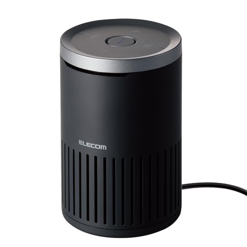 エレコム スピーカーフォン 会議用 USB接続 ノイズリダクション機能 エコーキャンセラー オートゲインコントロール対応 約350ml缶サイズ 無指向性マイク ブラック HS-SP02M2BK