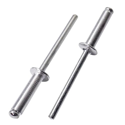 SKIR'CO Lot de 25 rivets aveugles en aluminium 4,8 x 18 mm, mandrin en acier, rivets pop à tête bombée DIN 7337