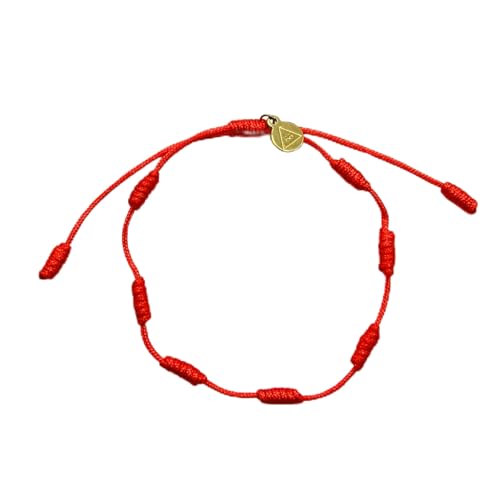 Magic Allure Red String Bracelet – 7 Knot Protection Amulet & Evil Eye Bracelet. Handmade Adjustable. Good Luck Red cord. Waterproof Jewelry. Gift for Men & Women (Red-1Unit)