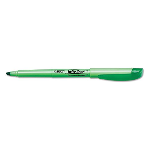 Bic Blp51Wasst Brite Liner Highlighter, Chisel Tip, Assorted Colors, 5/Set #TOP2