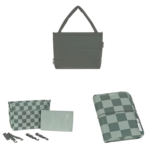 LÄSSIG Bundle Baby Wickeltasche Shopper mit Kinderwagenbefestigung+ Kinderwagenorganizer + Windeltasche mit Wickelunterlage