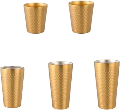 Ambety �X�e�����X �J�b�v �T�[���^���u���[ �y�A �^��f�M ��d�\�� �≷�� SUS304 �ۂ݂̂���₳������������ �H��@�Ή� (C,260ml*5��)