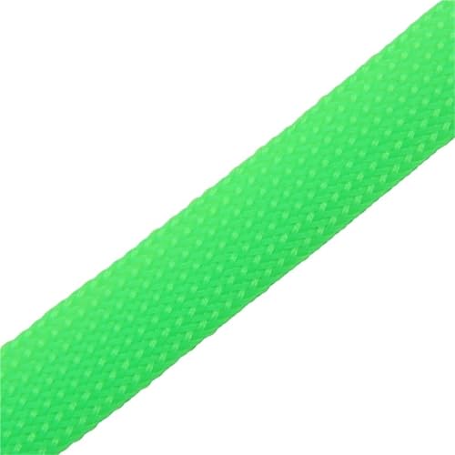 5/10/20/50/100M PET Braided Sleeve 8mm High Density Insulated Cable Protection Expandable Sheath Cable Sleeve(UV-Green,10 Meters)