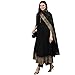 Khushal K Women's Rayon Flared Kurta and Palazzo with Dupatta Set (Black_XL)