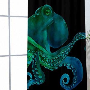 Nextchange Ocean Animal Print Window Curtains For Bedroom Octopus Tentacles Room Decoration Marine Life Themed Curtains - Thermal Insulated Room Curtains For Living Room, 2 Window Curtain Panels #TOP1