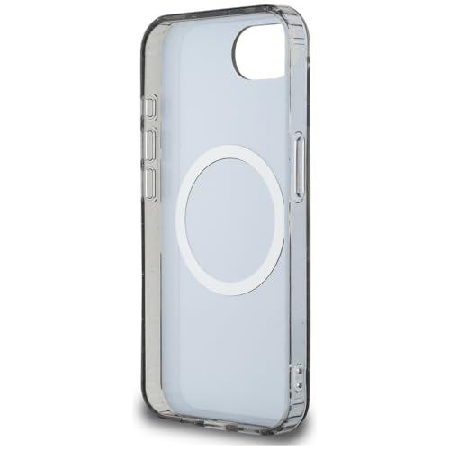 Coque iPhone 16e Guess Fleurs Pailletées Métal Logo Triangle avec MagSafe - 7