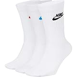 Nike Men`s Everyday Essential Crew Socks 3 Pack (White(SK0109-911)/Blue/Pink, Large)
