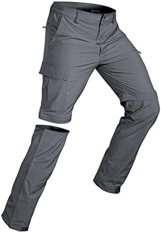 Wespornow Wanderhose Herren Zip-Off: 3 in 1 Atmungsaktiv für Trekking | Verstellbare Bündchen, aufrollbare Bündchen, atmungsaktiv, schnell trocknend, 5 tiefe Taschen, leicht, dehnb