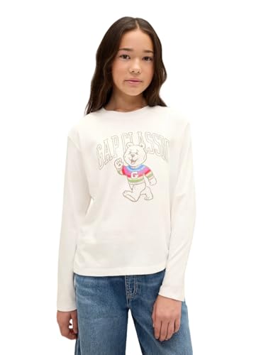 Image of Gap Girls Long Sleeve Logo Tee T-Shirt