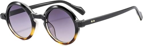 Lunettes de soleil rondes punk protection uv400 yeux sensibles femme