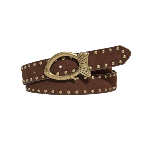 Ceinture ajustable pour jean avec rivets et boucle poisson pour sublimer la taille