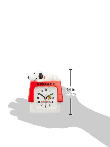Rhythm Snoopy R551 4Se551Ms03 Alarm Clock, Character, Analog, Electronic Sound, 3D, White #TOP2