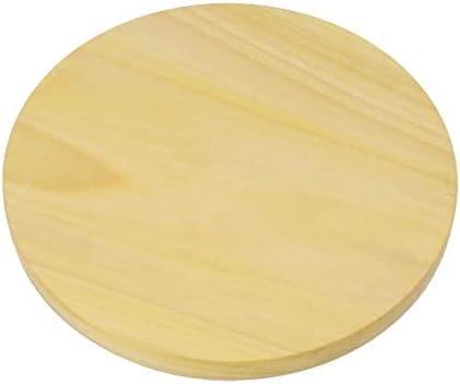Chapati Board Wooden Rolling Board Round Roti Board Flat Chakla Indian Puri Wood Dough Pastry Tortilla Fondant Rolling Board Kneading Board Cheese Meat Bread Serving Board Kitchen Baking (22cm)