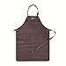 Produktbild DRAKENSBERG 'Bob' Leder Grillschürze für Männer, Herren Lederschürze, BBQ, Grillen, hochwertig handgemacht, Dunkel-Braun, DR00343
