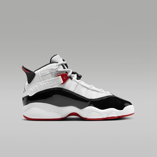 Jordan 6 Rings Big Kids' Shoes (323419-164, White/Varsity Red/Black)3