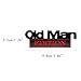 1pc Old Man Edition Metal Emblem Badge Sticker Decal for Car Truck Fits Fender or Rear Tailgate Bumper Stickers (Black and red)