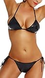 HO-Ersoka Bikini Wetlook metallic - schwarz - XS-M