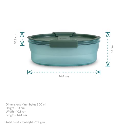 Image of VAYA Yumbytes Plastic Snack Box, Snack Container for Kids & Adults, Perfect for School, Work, & Travel, 300 Ml,