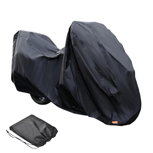 kaitou バイクカバー バイク車体カバー 210D厚手 防水 盗難防止 収納バッグ付き 原付 飛ばない L