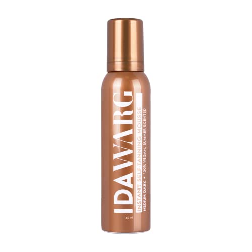 IDA WARG | Mousse autobronceador | 100% vegano | Aroma de verano | Mediano oscuro | 150 ml