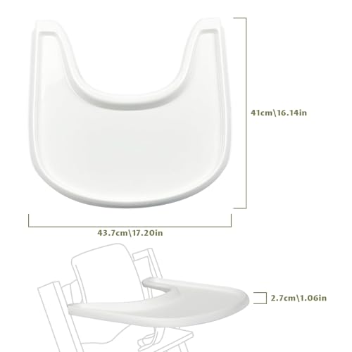 Miniatura 2 de Liropau Bandeja Para Trona, Bandeja Compatible Con Silla Stokke Tripp Trapp, 100 Libre De Bpa, Fácil De Montar, Accesorios Para Trona Para Niños Pequeños De 6 A 36 Meses - Blanco